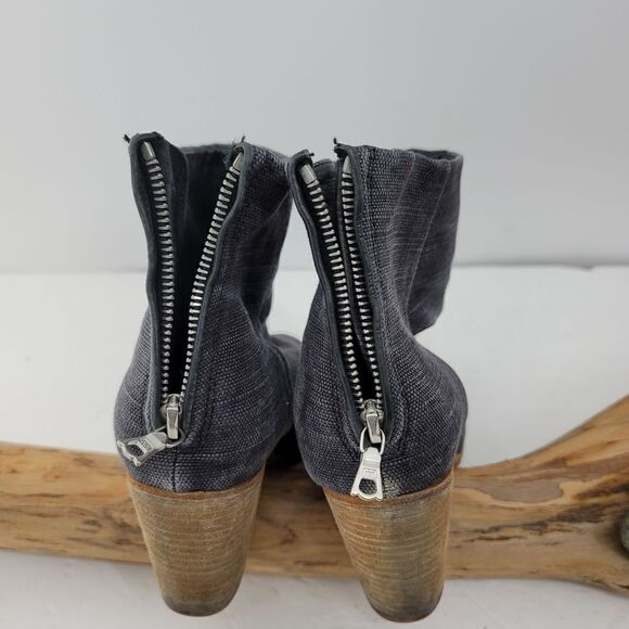 Rag & Bone heavy canvas heeled booties - Picture 10 of 16